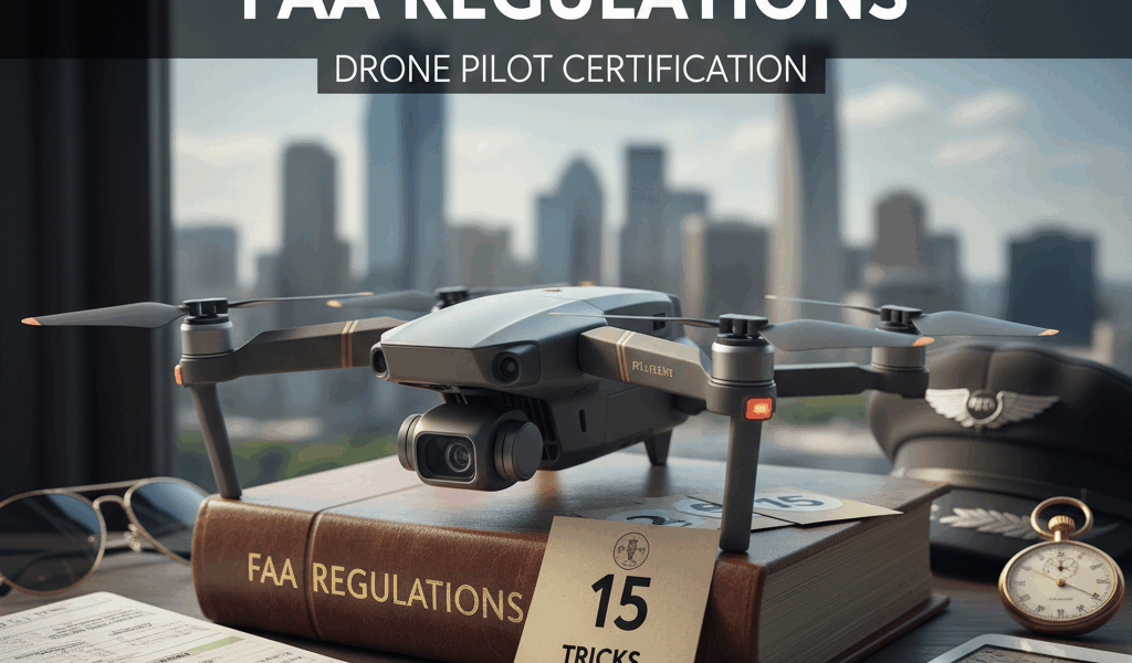 Professional featured image for drone pilot certification article: 15 Tricks to Remember FAA Regulat