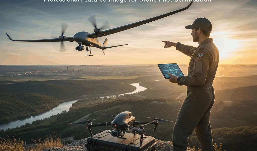 Professional featured image for drone pilot certification article: 5 UAS Knowledge Test Topics Worth
