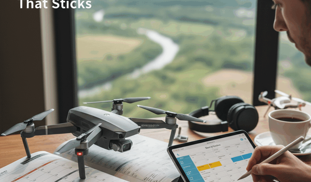 Professional featured image for drone pilot certification article: How to Create a Study Schedule Th