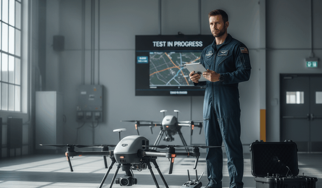 Professional featured image for drone pilot article: What to Expect on Test Day. High quality photog