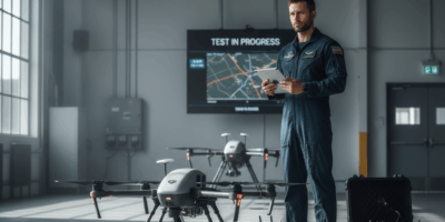 Professional featured image for drone pilot article: What to Expect on Test Day. High quality photog