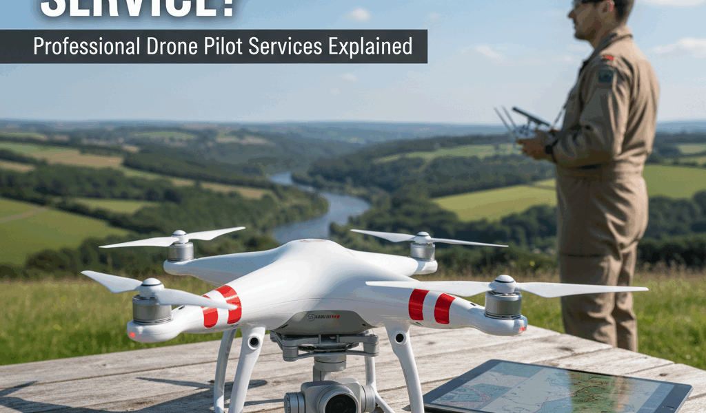 Professional featured image for drone pilot article: What is UAS service. High quality photography, 