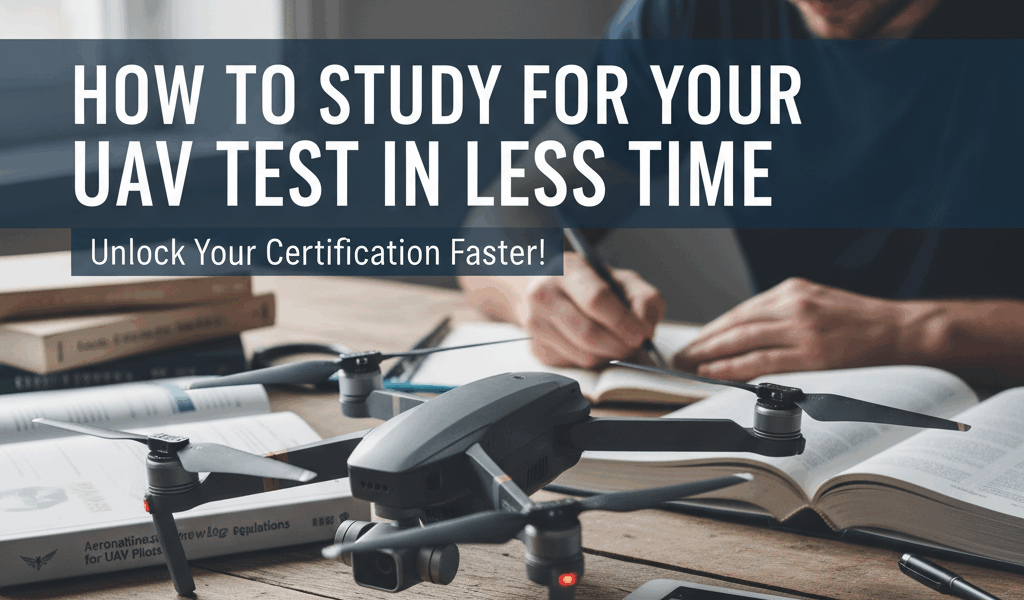 Professional featured image for drone pilot certification article: How to Study for Your UAV Test in