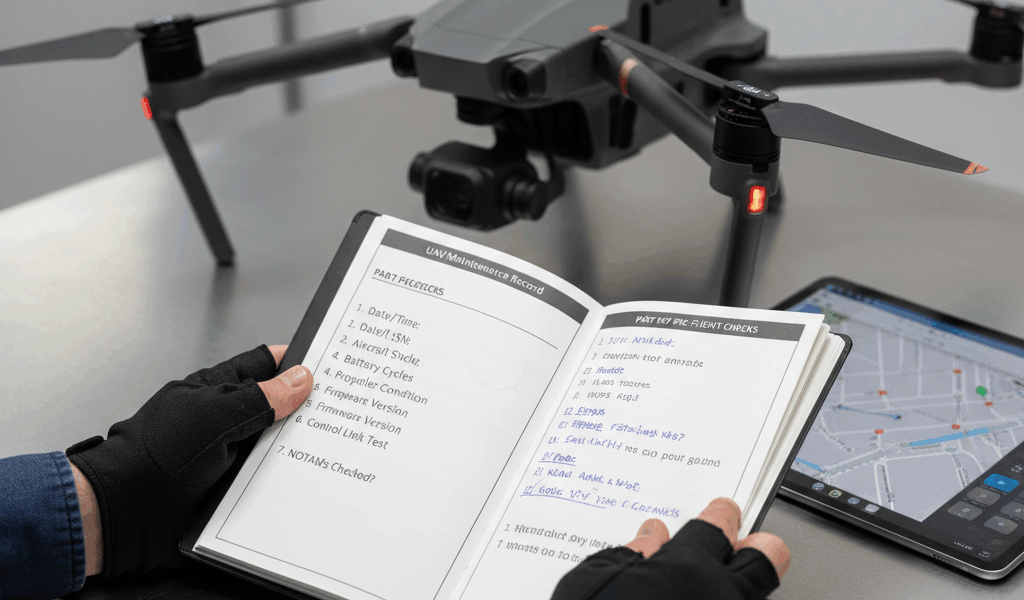 Professional featured image for drone pilot article: How to Answer Maintenance Logbook Questions on 