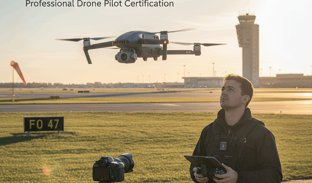 Professional featured image for drone pilot certification article: Aviation Basics for New Drone Pil