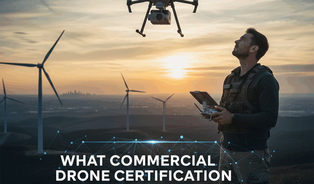 Professional featured image for drone pilot article: What Commercial Drone Certification Really Mean