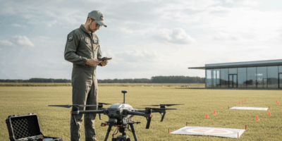 Professional featured image for drone pilot article: How to Prepare for Your First UAV Test. High qu
