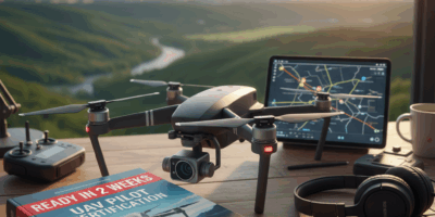 Professional featured image for drone pilot certification article: The Study Course That Gets You Re
