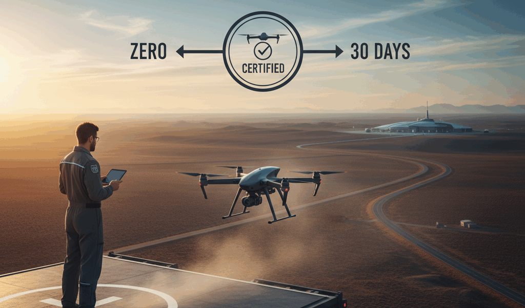Professional featured image for drone pilot certification article: From Zero to Certified in 30 Days
