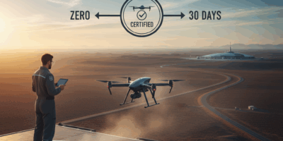 Professional featured image for drone pilot certification article: From Zero to Certified in 30 Days