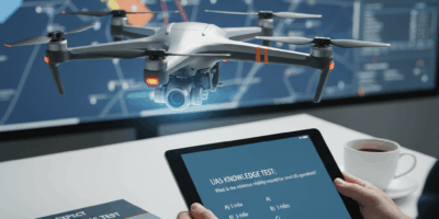 Professional featured image for drone pilot certification article: What to Expect on the UAS Knowled