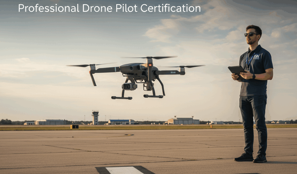 Professional featured image for drone pilot certification article: The FAA Examiner Mindset Explaine