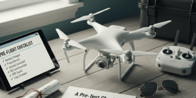 Professional featured image for drone pilot certification article: A Pre-Test Checklist You Can Prin