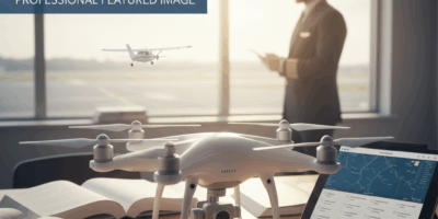 Professional featured image for drone pilot article: What the Part 107 Test Actually Covers. High qu