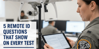 Professional drone pilot certification image for article: 5 Remote ID Questions That Show Up on Ever