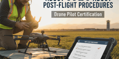 Professional featured image for drone pilot certification article: What the FAA Asks About Post-Flig