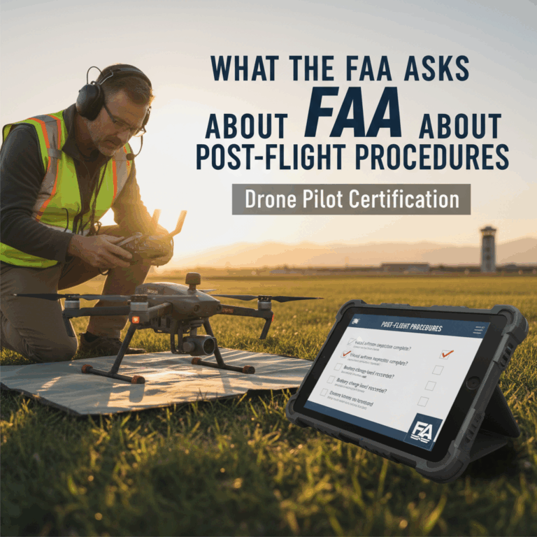 Professional featured image for drone pilot certification article: What the FAA Asks About Post-Flig
