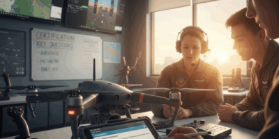 Professional featured image for drone pilot certification article: The Questions Instructors Say to
